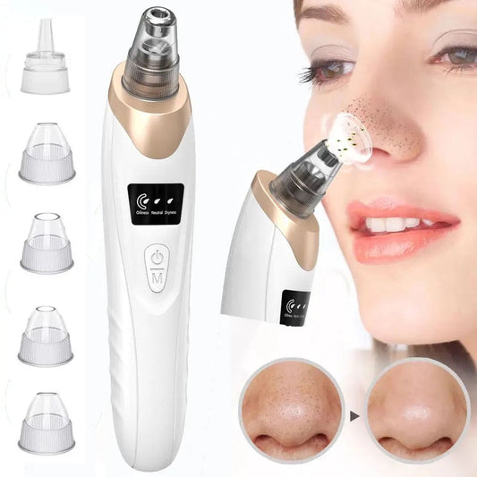 Blackhead Remover – 5-in-1 Blackhead Suction Vacuum | Electric Pore Cleaner, Acne Extractor & Facial Skin Cleaner