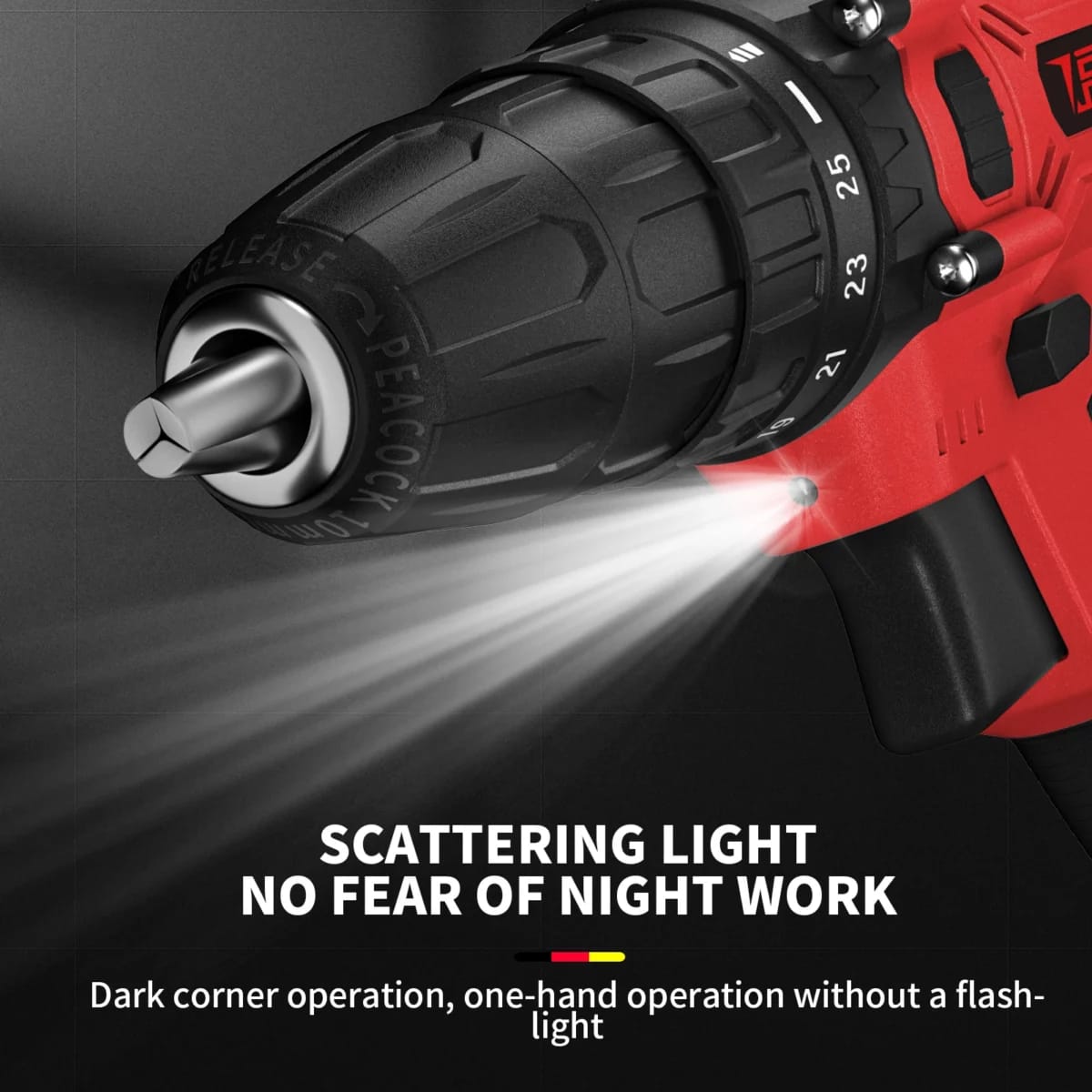 Rechargeable Drill Machine – 48VF Cordless Screwdriver Set with Dual Batteries & LED Light