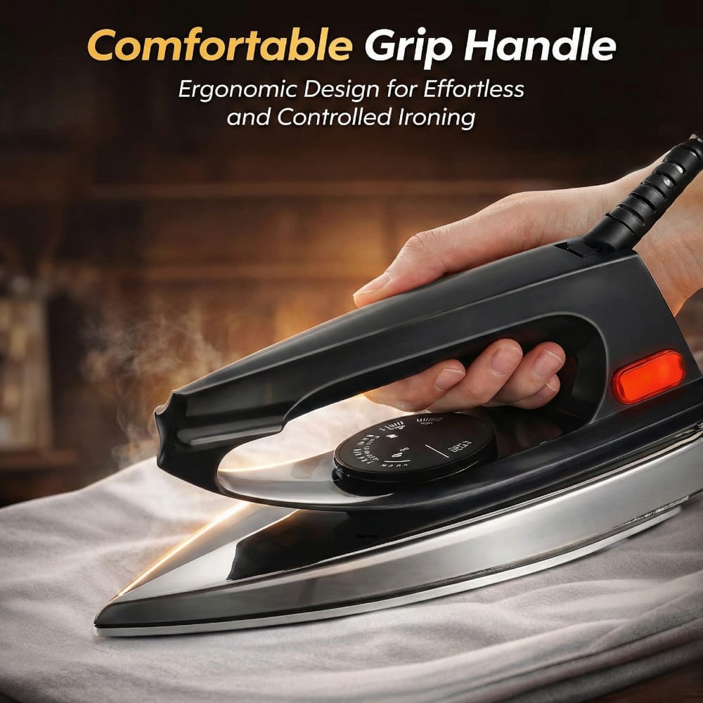 Dry Iron – 1000W Electric Iron for Clothes | 2 Years Warranty
