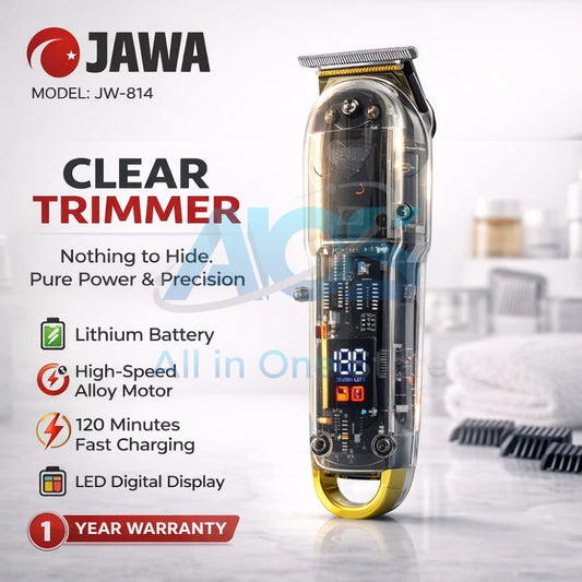 JAWA JW-814 Cordless Beard & Hair Trimmer for Men – Professional Grooming Clipper |Adjustable Comb Guides