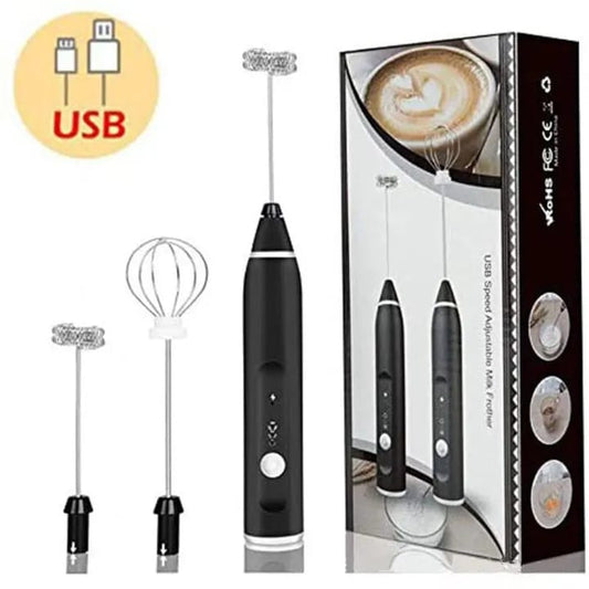 Rechargeable Coffee Beater & Egg Whisker – Portable Hand Mixer, Frother & Foamer | USB Charging