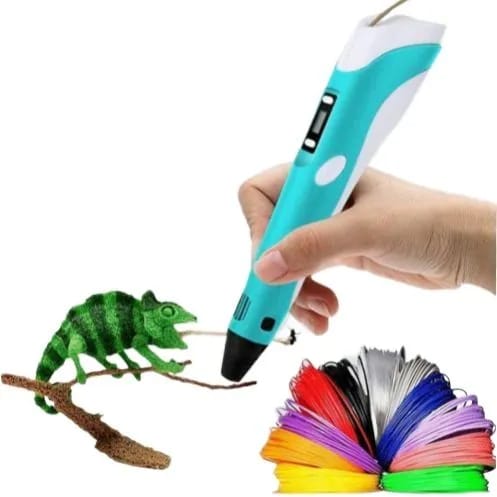 3D Pen – 3D Printing Pen with LCD Display | Safe & Precise DIY Drawing Pen for Kids & Adults | USB Rechargeable | Non-Toxic PLA Refills