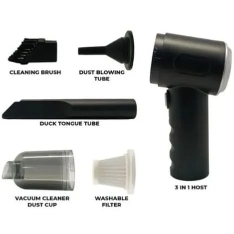 3in1 Vacuum Cleaner – Rechargeable Dual-Mode Cordless Vacuum & Air Blower | Mini Handheld Cleaner for Car, Laptop, Keyboard, Sofa, Carpet, AC