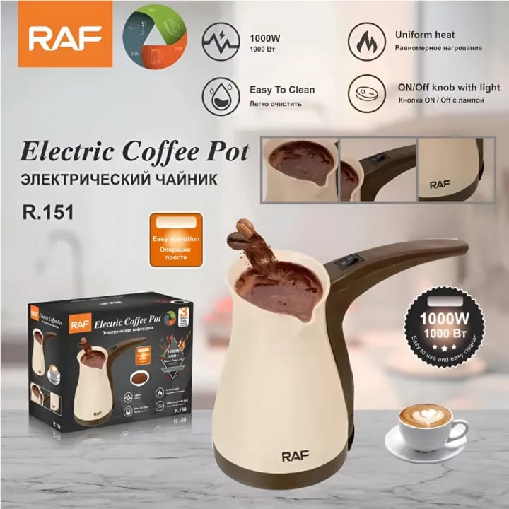 RAF Electric Kettle – Stainless Steel Tea & Coffee Maker | Fast Boil Electric Kettle | Automatic Shut-Off