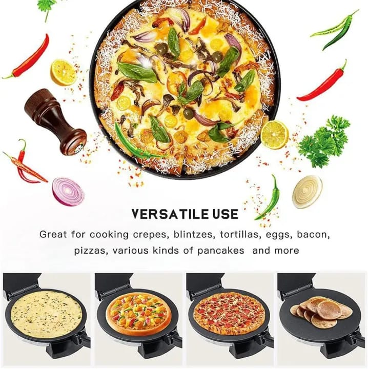 Electric Roti Maker – Automatic Chapati Maker Machine | Non-Stick Roti, Tortilla, Pancake & Crepe Maker