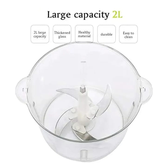 1.8L Electric Chopper Machine – Food Processor | Vegetable Cutter, Meat & Spice Grinder
