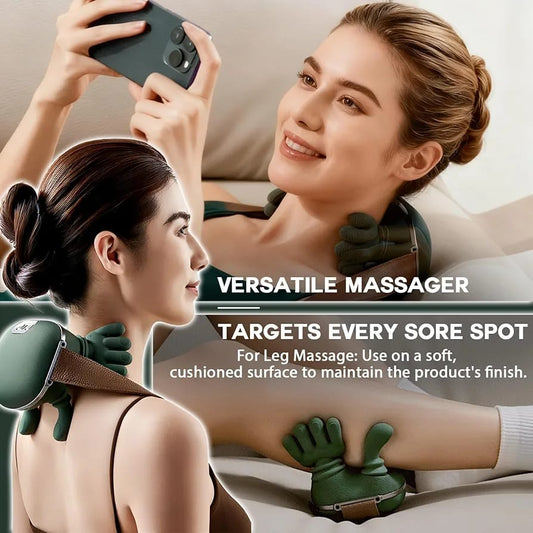 Massager Machine – Hand Kneading Massager with Heat | Rechargeable Neck & Shoulder Massager | 3D Bionic Hand Massage