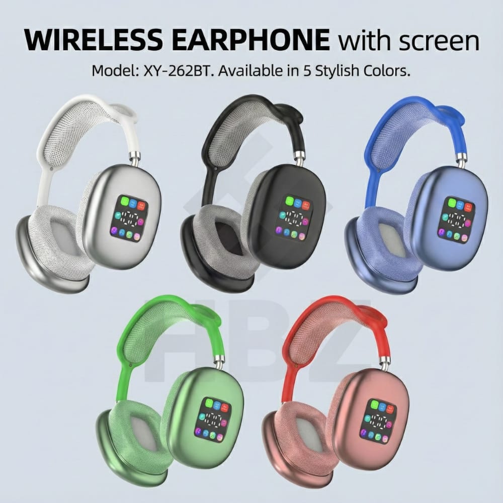 Wireless Headphones XY-262BT – Over-Ear Bluetooth Headset with Smart Touch Screen | HiFi Stereo Sound