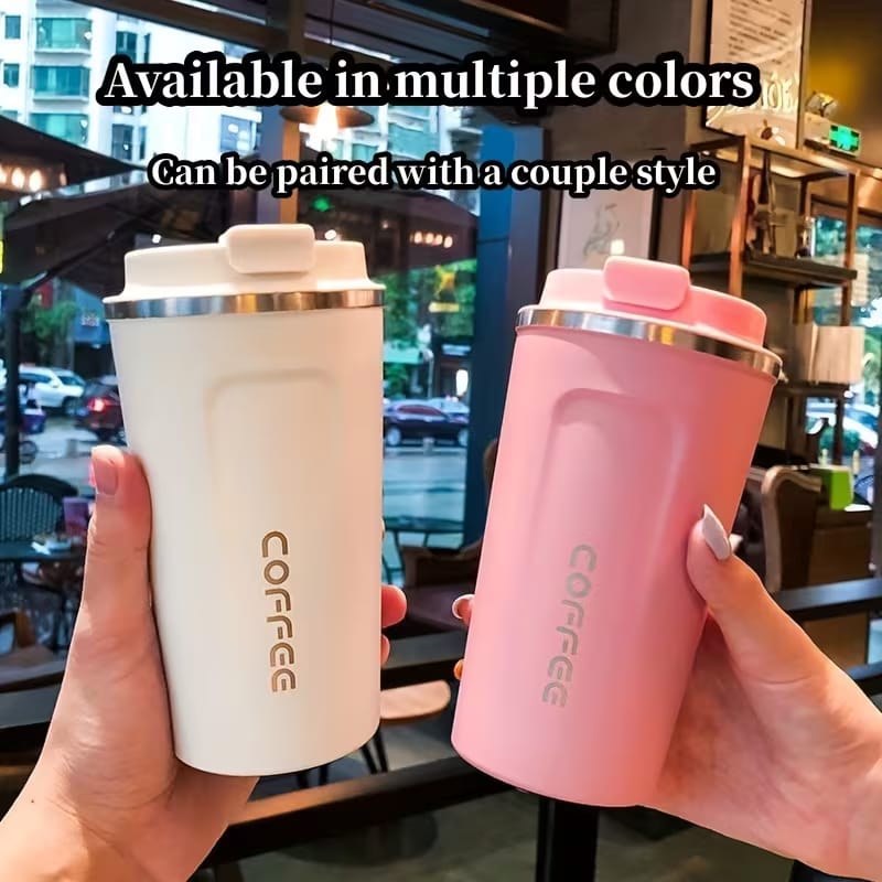 Coffee Tumbler – 510ml Stainless Steel Insulated Travel Mug | Leak-Proof Lid | Double-Wall Thermal Coffee Cup (Multiple Colors)