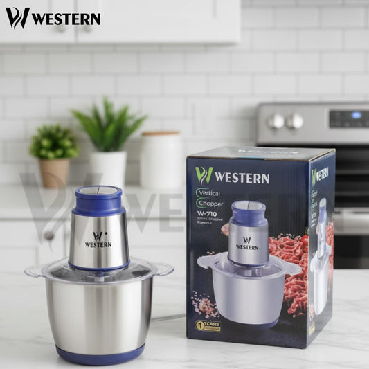 Western Vertical Chopper W-710 – 3L Electric Food Chopper Stainless Steel Bowl | 2-Year Warranty