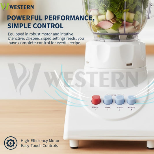 Western 3-in-1 Multi-Blender W-003 – Juicer Blender Machine | 1.5L Jar | Coffee & Spice Grinder
