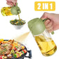 2-in-1 Oil Sprayer Bottle – Glass Oil Dispenser with Spray & Pour Function | Leakproof Cooking Oil Bottle
