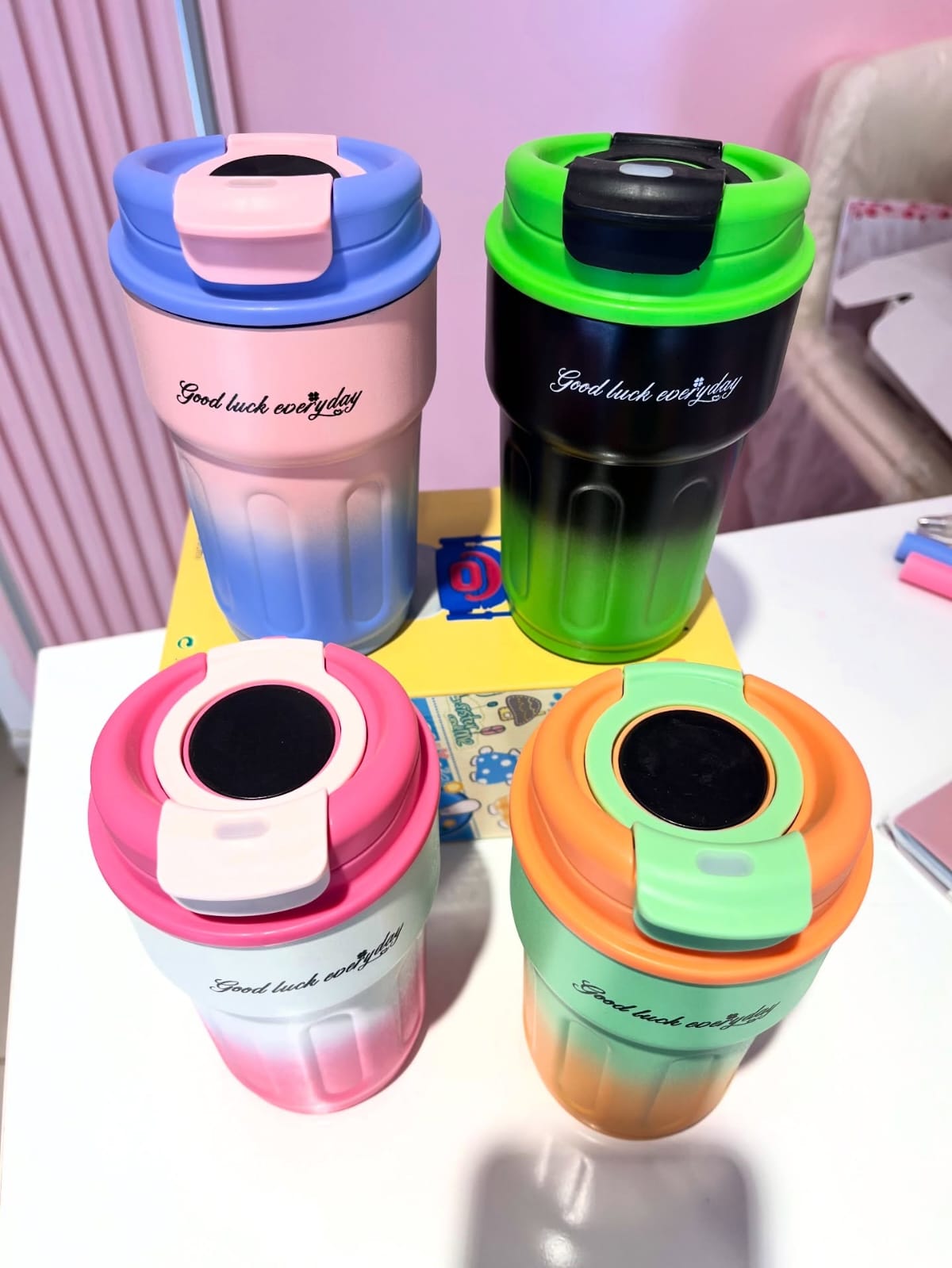 Coffee Tumbler – 500ml Smart Temperature Display Mug | Insulated Travel Coffee Cup with LED Heat Indicator