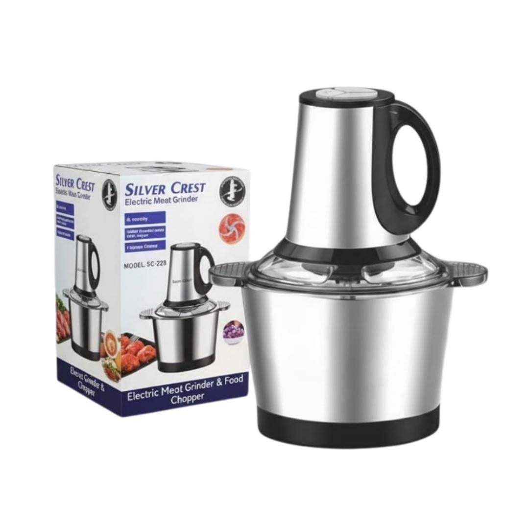 3L Silver Crest Chopper Machine 1000W Powerful Motor | 3 Speed Control Electric Food Chopper