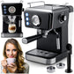 NOVA Professional Espresso Coffee Machine – 20 Bar, 2220W | Espresso Maker with Milk Frother | Cappuccino & Latte Coffee Machine for Home & Office