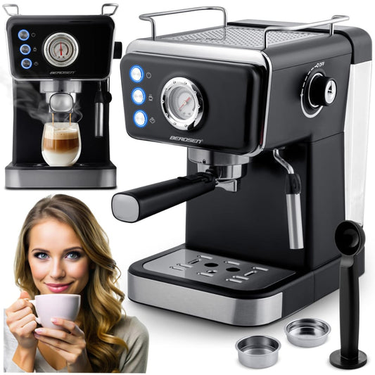 NOVA Professional Espresso Coffee Machine – 20 Bar, 2220W | Espresso Maker with Milk Frother | Cappuccino & Latte Coffee Machine for Home & Office