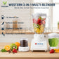 Western 3-in-1 Multi-Blender W-003 – Juicer Blender Machine | 1.5L Jar | Coffee & Spice Grinder