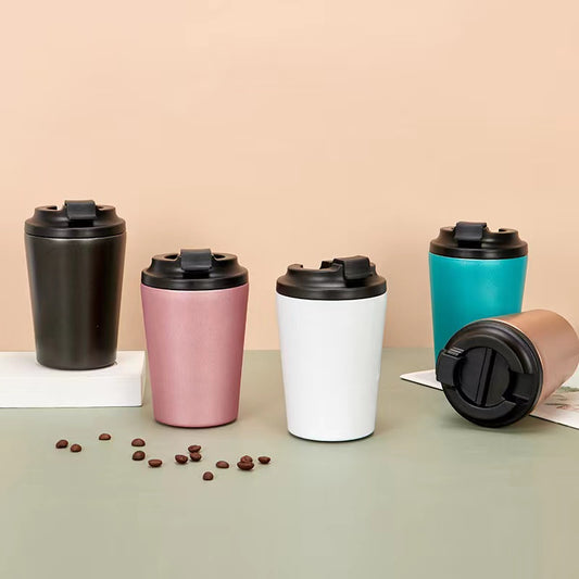 12oz Coffee Mug – 350ml Stainless Steel Coffee Tumbler | Vacuum Insulated Travel Mug with Lid