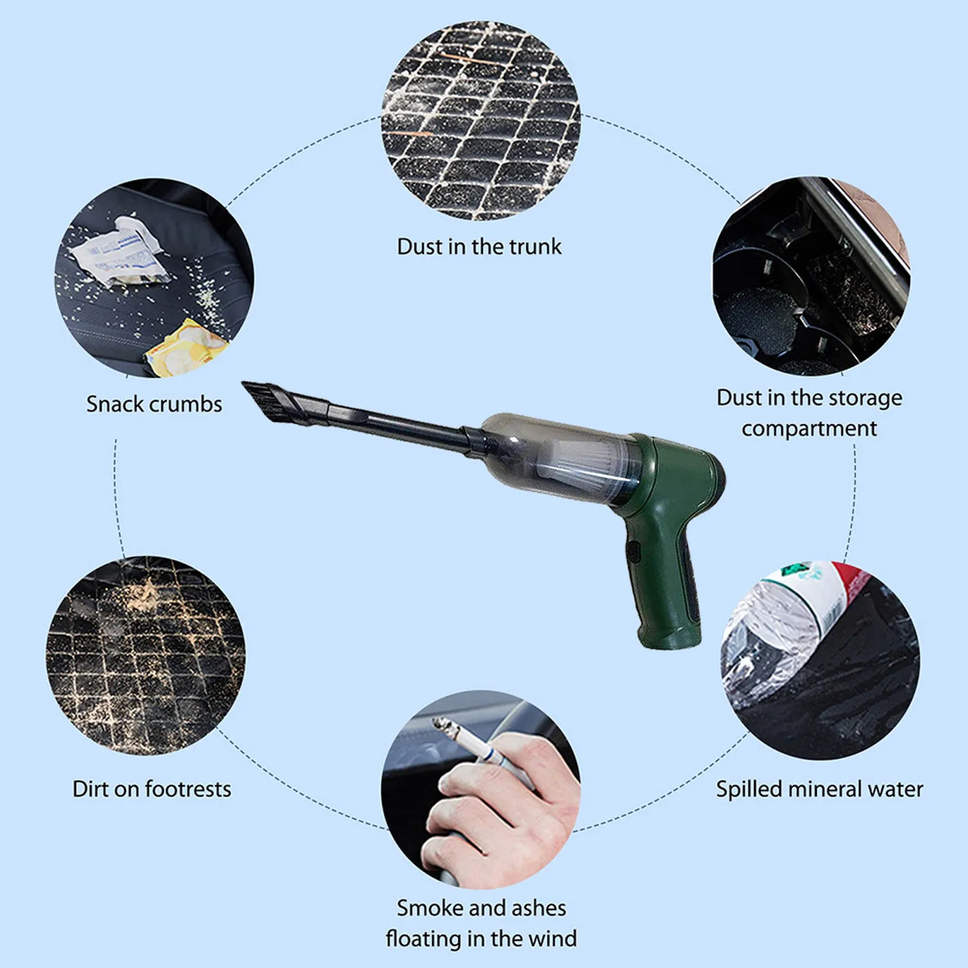 Rechargeable Dual-Mode Cordless Mini Vacuum & Air Blower