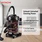 Hitachi Vacuum Cleaner 21L – 2200W High Power Drum Vacuum | Turbo Power with Blower Function | Large Capacity Heavy Duty Cleaner for Home & Office Use