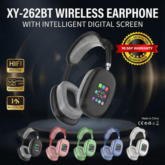 Wireless Headphones XY-262BT – Over-Ear Bluetooth Headset with Smart Touch Screen | HiFi Stereo Sound