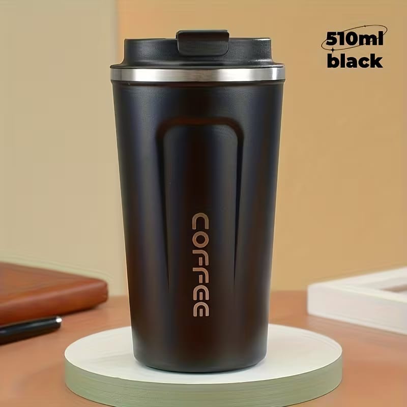 Coffee Tumbler – 510ml Stainless Steel Insulated Travel Mug | Leak-Proof Lid | Double-Wall Thermal Coffee Cup (Multiple Colors)