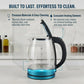 2L Electric Glass Kettle – 1500W Fast Boil Water Heater | Blue LED Light | Heat-Resistant Glass Body
