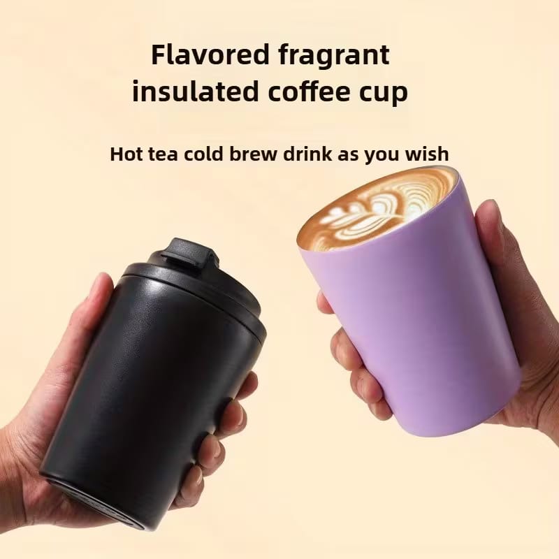 12oz Coffee Mug – 350ml Stainless Steel Coffee Tumbler | Vacuum Insulated Travel Mug with Lid