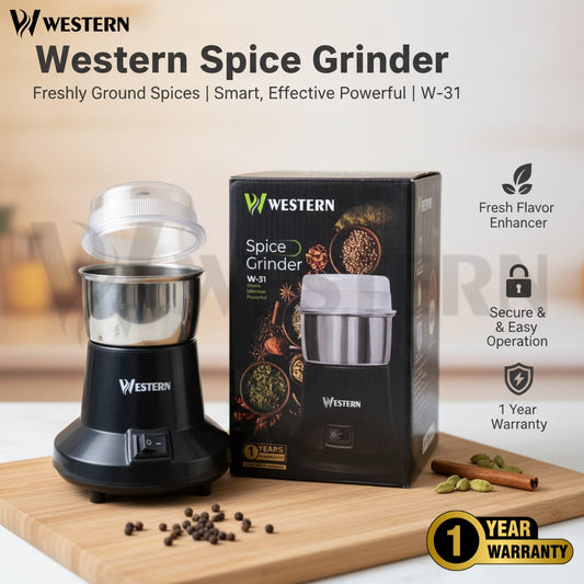 Western W-31 Electric Spice Grinder – 150W Stainless Steel Masala & Coffee Grinder Machine