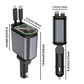 4-in-1 Retractable Car Charger – Fast Charging Car Adapter | Built-in Type-C & iPhone Cables
