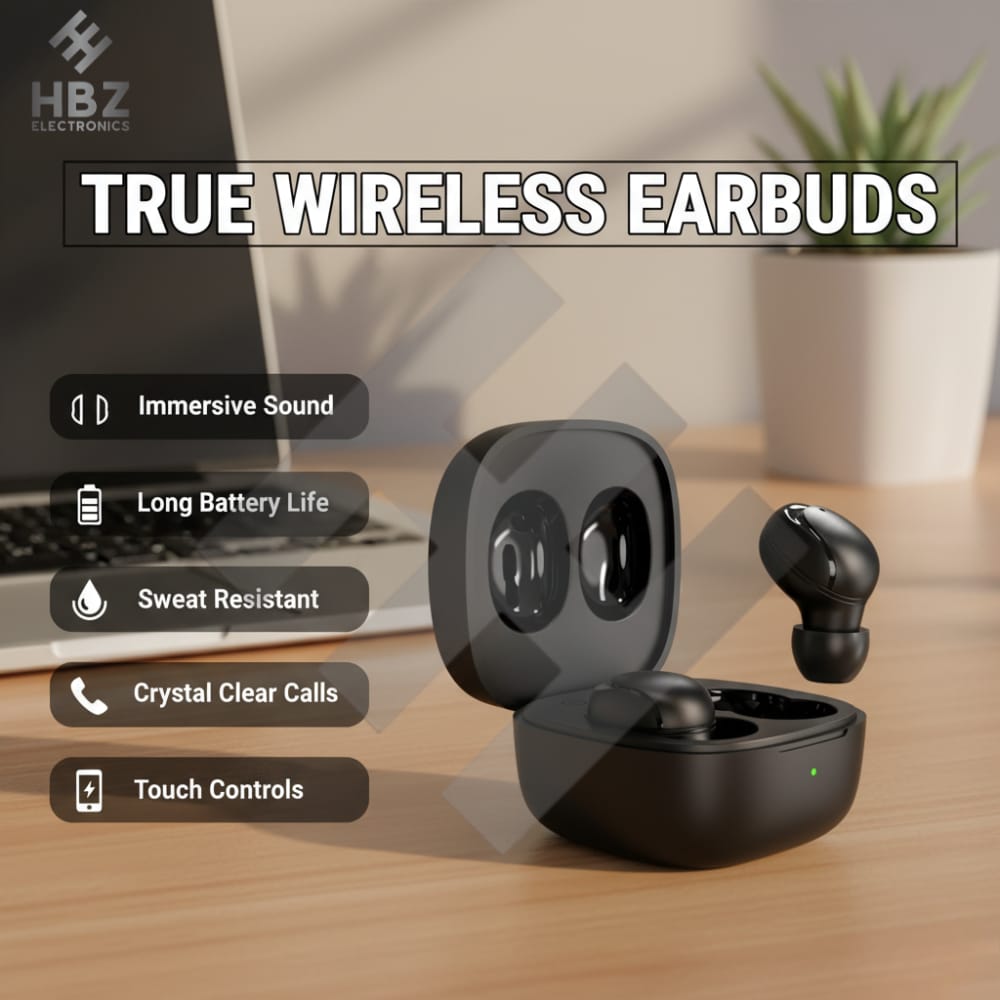 Wireless Earbuds – Mini True Wireless Bluetooth Earphones with Mic | Touch Control | Noise Reduction | Long Battery Life