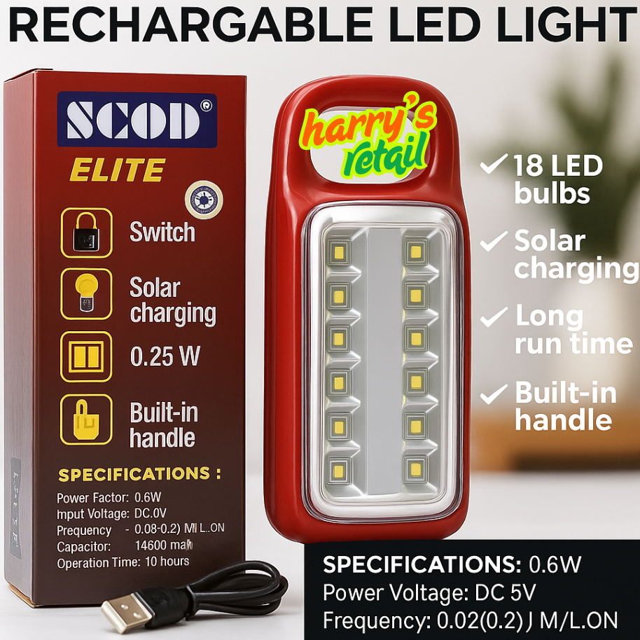 SGOD Elite JPN-290A Rechargeable LED Flashlight – High Lumen Outdoor Torch | Long-Lasting Battery | Waterproof Heavy Duty Flashlight