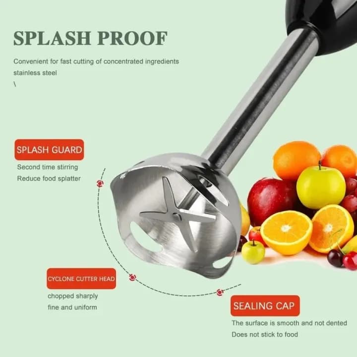 Hand Blender Machine R-294 – 300W Electric Stick Blender | 2 Speed Immersion Blender with 4 Stainless Steel Blades