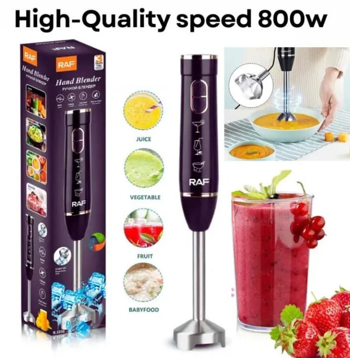 Hand Blender Machine R-294 – 300W Electric Stick Blender | 2 Speed Immersion Blender with 4 Stainless Steel Blades