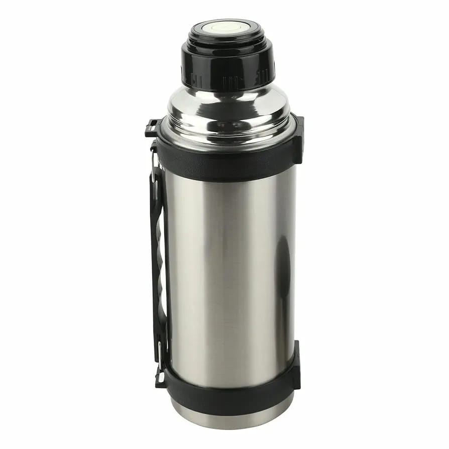 Stainless Steel Thermos Flask – 1200ml Vacuum Insulated Bottle | Leakproof Thermal Water Bottle | Keeps Hot & Cold for 24H