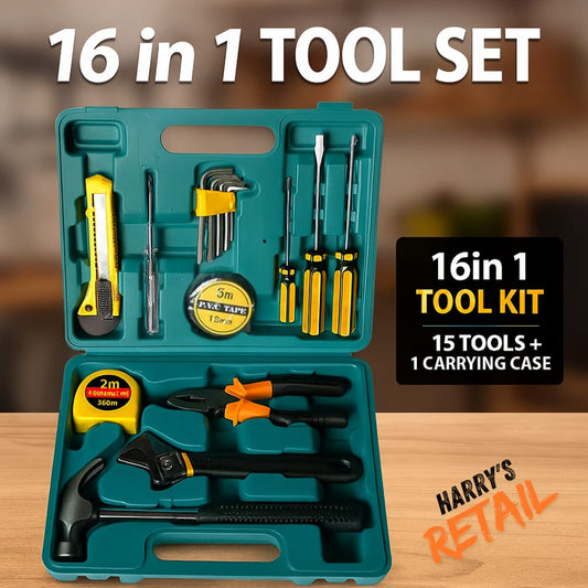 Multi-Purpose Household Tool Kit – Portable Tool Box Set | Home & Office Repair Tools| Durable ABS Carry Case