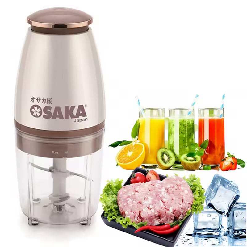 Osaka 1 Litre Electric Chopper Machine – Powerful Food Processor & Mini Blender | Stainless Steel Bowl | Sharp Blades