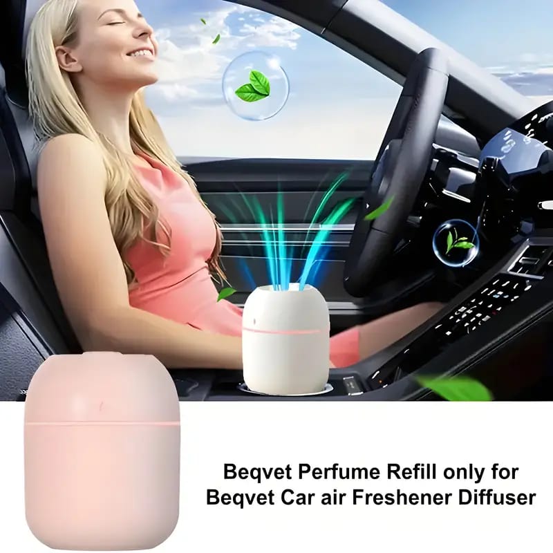 Mini Humidifier – Portable USB Air Humidifier & Essential Oil Diffuser | Ultrasonic Silent Mist Maker | LED Night Light | Air Freshener for Room, Car & Office
