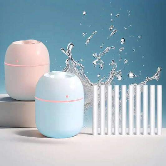 Mini Humidifier – Portable USB Air Humidifier & Essential Oil Diffuser | Ultrasonic Silent Mist Maker | LED Night Light | Air Freshener for Room, Car & Office