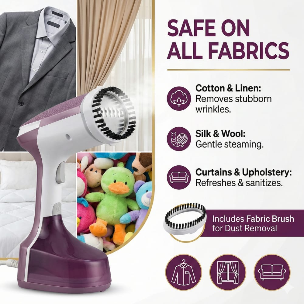 Silver Crest Garment Steamer – 1600W Powerful Clothes Steamer | Fast Heat-Up Wrinkle Remover | 300ml Water Tank