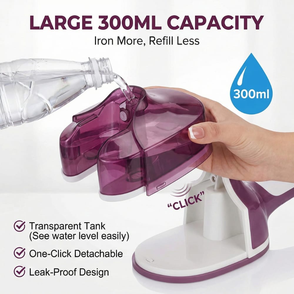 Silver Crest Garment Steamer – 1600W Powerful Clothes Steamer | Fast Heat-Up Wrinkle Remover | 300ml Water Tank