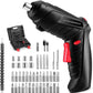 Cordless Screwdriver Drill – 47 PCS Mini Electric Screwdriver Kit | Rechargeable Power Drill with USB Charging | Forward & Reverse Rotation | Flexible Extension Shaft