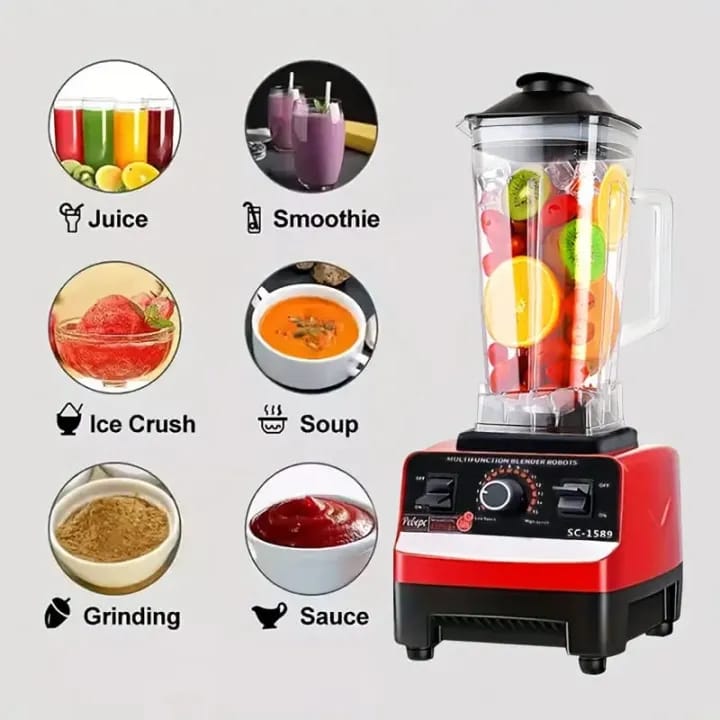 Silver Crest 2-in-1 Juicer Blender & Grinder – Heavy Duty Juicer Machine | High Speed Blender with Unbreakable Jar