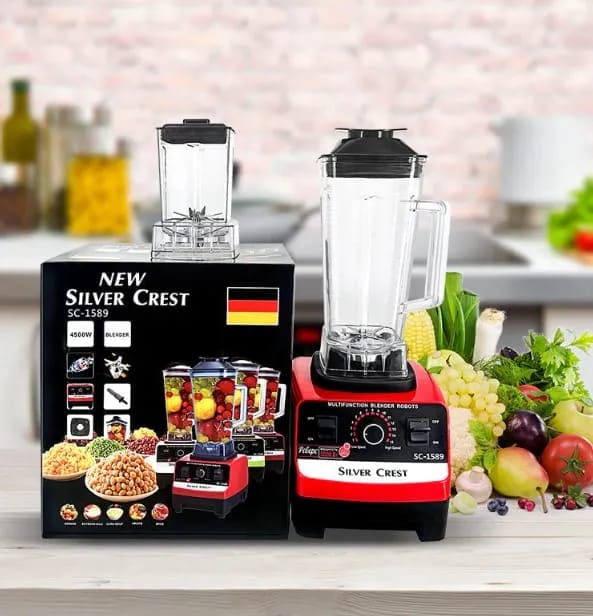 Silver Crest 2-in-1 Juicer Blender & Grinder – Heavy Duty Juicer Machine | High Speed Blender with Unbreakable Jar
