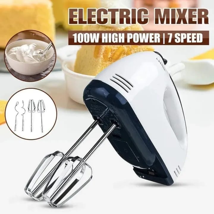 Electric Hand Mixer – 5 Speed 180W Egg Beater | Handheld Whisk Blender | Cake & Baking Mixer for Kitchen
