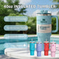 Stanley 40oz Tumbler – Travel Mug with Straw | Insulated Stainless Steel Thermos Cup | Hot & Cold Drink Travel Mug