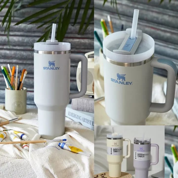 Stanley 40oz Tumbler – Travel Mug with Straw | Insulated Stainless Steel Thermos Cup | Hot & Cold Drink Travel Mug