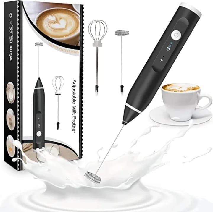 Rechargeable Coffee Beater & Egg Whisker – Portable Hand Mixer, Frother & Foamer | USB Charging