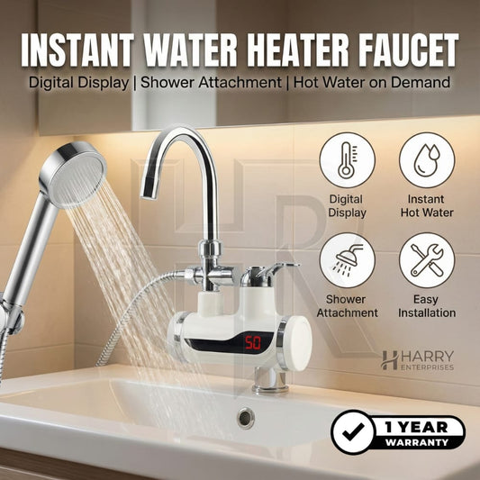 Instant Geyser – Hot Water Tap with Shower | Electric Water Heater Faucet | Heating Faucet Tap for Kitchen & Bathroom