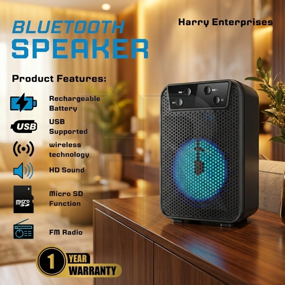 Mini Bluetooth Speaker – Wireless Portable Speaker | Loud Bass Woofer | Hands-Free Calling | Rechargeable Travel Speaker